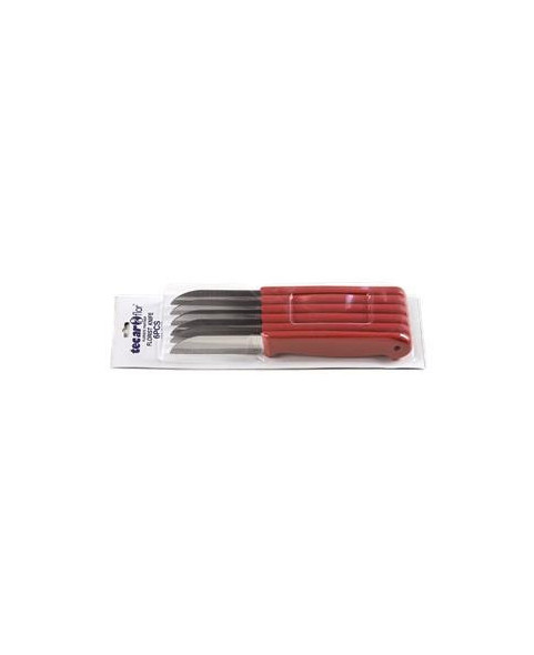 CUCHILLO FLORISTA ROJO HOJA 6CM E.6/P.60