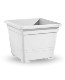 MACETA QUADRATO 14x14x11h CM BLANCO E.12