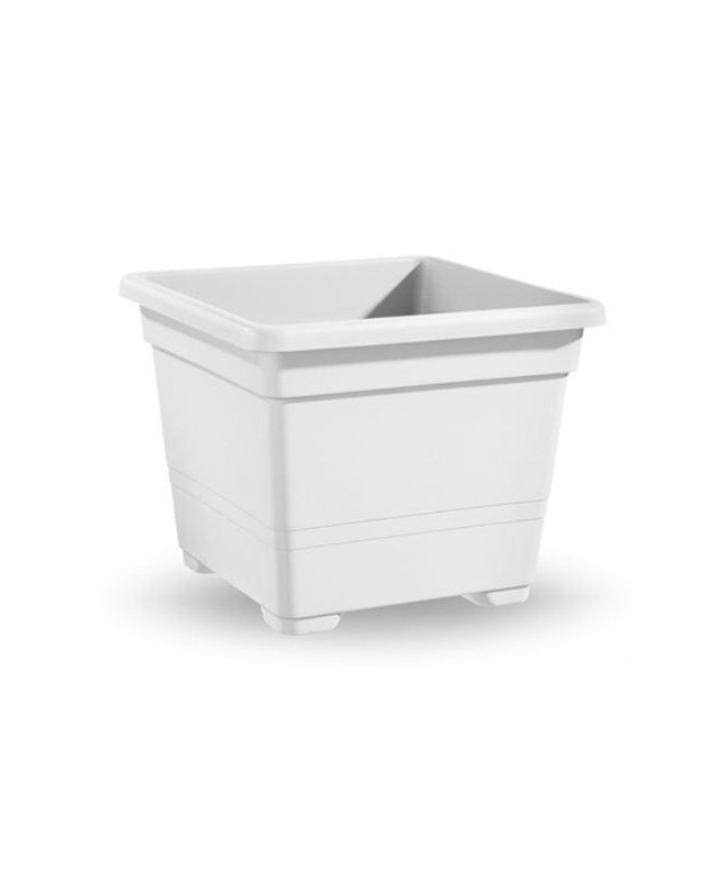 MACETA QUADRATO 14x14x11h CM BLANCO E.12