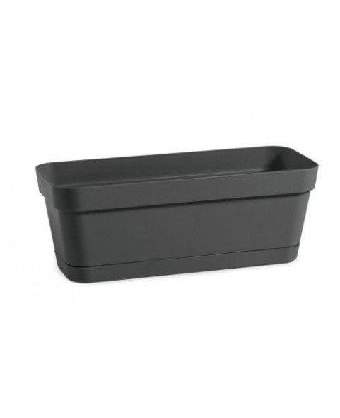 JARDINERA CLEO CLIP 30X12X10h C/BANDEJA ANTRACITA E.12