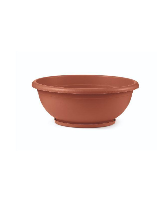 TERRINA C/PLATO NAXOS 70x27h CM TERRACOTA E6