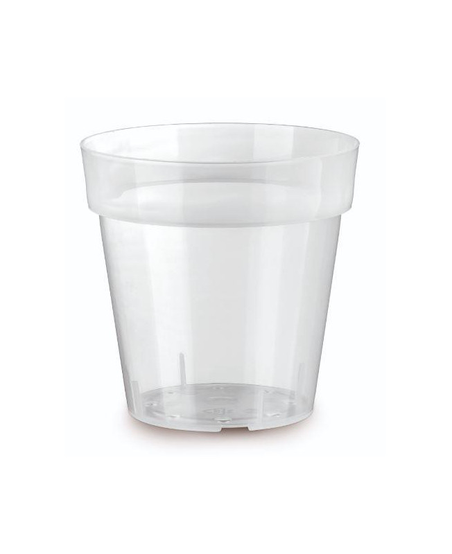 MACETA IRIS 13x12h CM TRANSPARENTE E.24