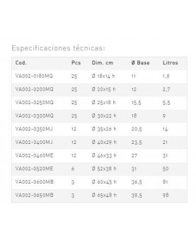 MACETA NAXOS 18x14h CM TERRACOTA E.25